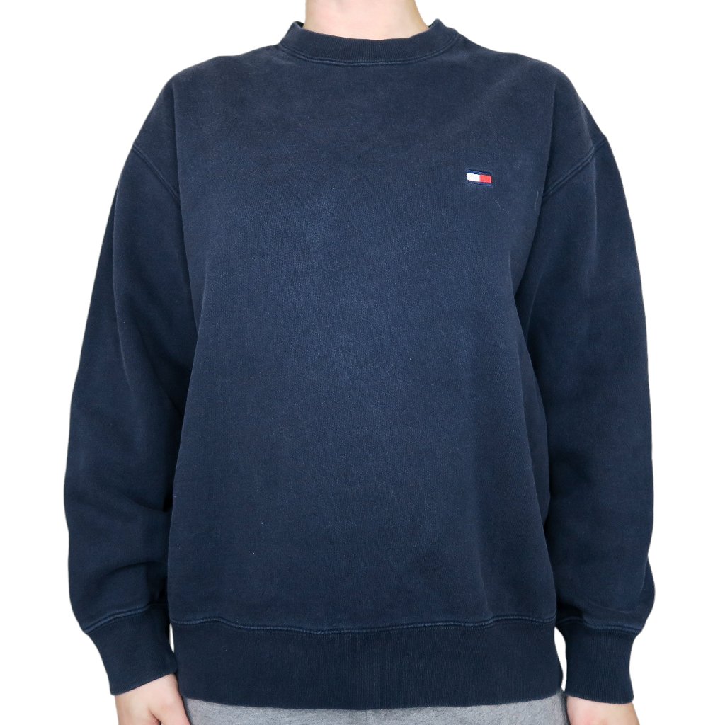 Vintage 90s Tommy Hilfiger Navy Blue Sweatshirt